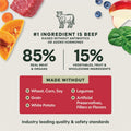 Instinct Freeze-Dried Meals, FreshDried Bites, Natural Dog Food, Grain-Free - Grass-Fed Beef, 25 oz. Bag
