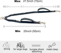Mycicy Dual Dog Leash Coupler, Double Control Padded Handles for 2 Dogs, Heavy Duty No Tangle Reflective Splitter Dog Leash Extension, for Medium Large Dogs Walking- Black