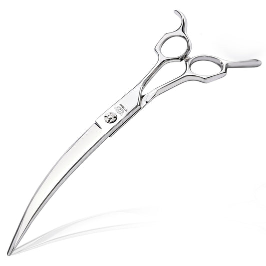 YUJINXI Curved Dog Grooming Scissors 7.5 In, VG10 Steel Pet Grooming Shears for Dogs, Professional Curved Scissors for Trimming Face, Paws, Ears and Body