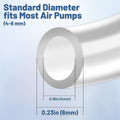 3/16" Aquariums Airline Tubing 6.5 Feet Standard Aquarium Tubing for Fish Tank Flexible Air Hose Pure Hose Aquarium Gard