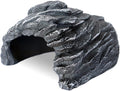 Reptile Corner Cave with Climbing Top, 6.7 x 7.87 Inch - Green Resin Hide