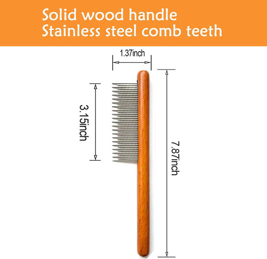 Cat comb,dog comb,Solid Wood Pet Comb Grooming Tool for Cats,Dogs and rabbits…