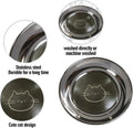 Stainless Steel Cat Bowls Food Dishes for Indoor Cats Cats Shallow Whisker Friendly 6.4Inches Cat Food Water Dishes Bowls Whisker Fatigue Relief Dishwasher Safe 2Pcs