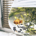 Flat Glass Marbles Black White Fish Tank Decor 90 Pcs 1LB