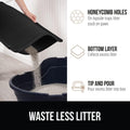 GORILLA GRIP Honeycomb Cat Litter Mat, Soft on Paws, 24x15 Black