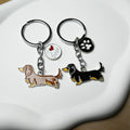 Harikaji Dog Keychain, Vivid Cute Pet Keyring Bag Charm Metal Key Ring Keyfob