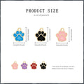 60Pcs 6Colors Dog Paw Footprint Charms Alloy Gold Enamel Animal Puppy Bear Cat Dog Paw Prints Charm Pendant Beads for DI