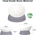 Hi, Ravitat Elevated Cat Bowl, Adjustable Raised Slanted Food Bowl for Cats and Small Dogs, Wide Shallow PP Dish with TPR Non Slip Base, Whisker Friendly, 17 oz