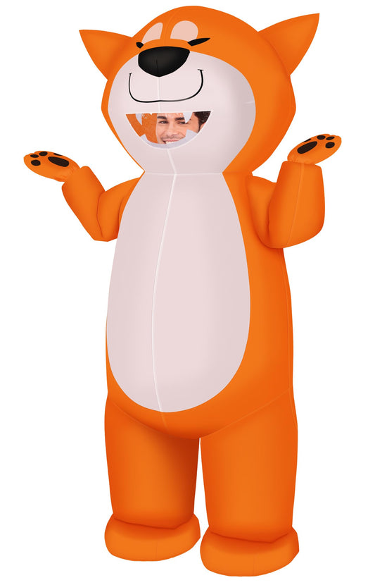 M MH ZONE Inflatable Dog Costume for Adults & KidsFunny Cosplay Blow Up Suit for Halloween Party