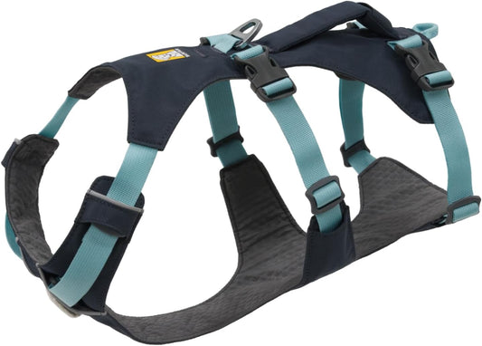 Ruffwear, Flagline Dog Harness, Lightweight and Reflective, No Pull Dog Lift Harness for Hiking, Running and Everyday Use, Basalt Gray, Large/X-Large