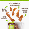 Waggin' Train Chicken Jerky Dog Treats, Made with 100% Real Chicken Breasts, Only Two All-Natural Ingredients, Great Hig