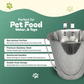 Advance Pet Product Heavy Stainless Steel with 2 Hook Bucket, 1 Quart Flat