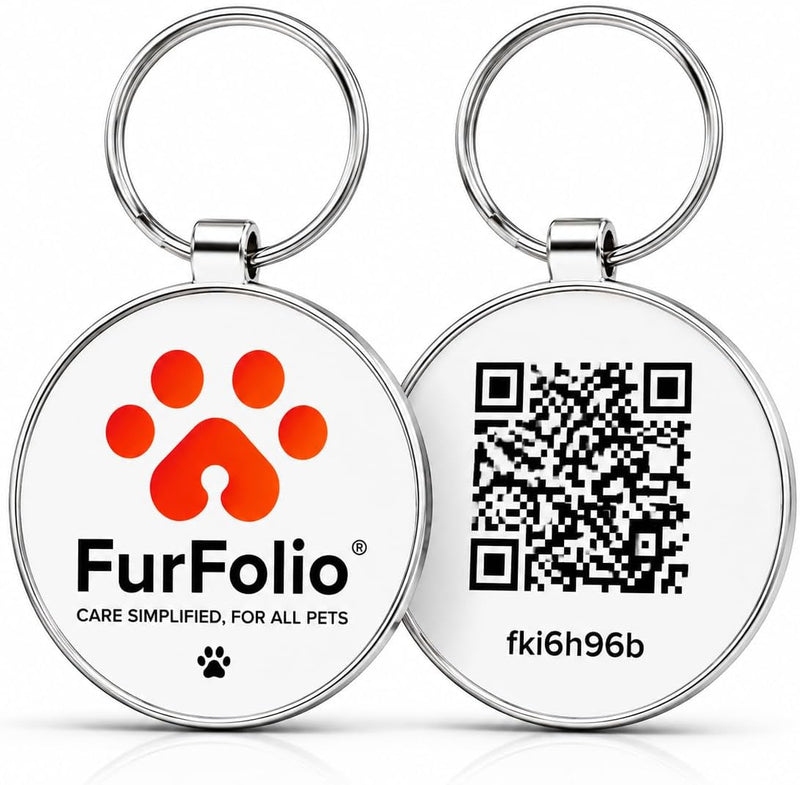 QR Code Dog Tag for Dogs & Cats – Smart Pet ID Tag – Scan to Contact Owner – No Subscription – Lost Pet Protection