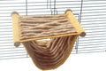emours Double Bunkbed Hammock Sleep Bed Cage Play Platform with Warm Fleece for Hamster Mice