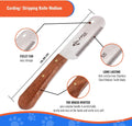 Elmax Pro Professional Stripping Knife for Dogs, Best for Removing Unwanted Undercoat, Blades are Made of Stainless Steel with Wooden Handle Grip (Right-Handed, Rosewood)
