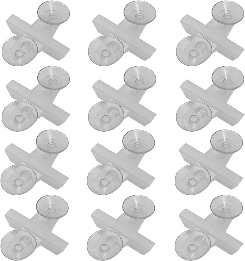 12PCS Aquarium Divider Suction Cup Clips Fish Tank Isolation Plate Holder Bracket Support for Glass Separating Board Div