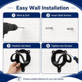 12 Counts Horse Bridle Rack, Bridle Bracket Bridle Hooks with Tubes & Screw