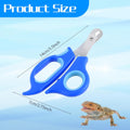 Stainless Steel Bearded Dragon Claw Trimmer, Reptile Clippers for Small Reptiles, Turtle, Chameleon, Hedgehog(Blue)