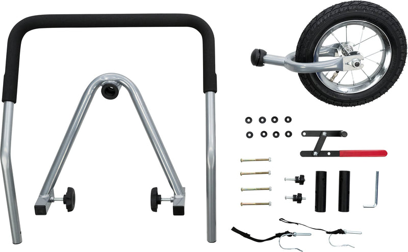 TRIXIE Dog Bike Trailer-to-Stroller Conversion Kit Compatible with Our Dog Trailer #12814 - Convertible Pet Jogger with 360° Swivel Wheel & Brake - in Silver/Black