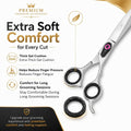 Kenchii Extra Soft Premium Shear Finger Ring Inserts - Thick, Quality Comfort. Elevate Your Grooming Experience with Precision and Style in Multiple Colors (Black)