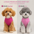 Chol&Vivi Dog Shirt Clothes, 2pcs Shirt for Large Size Dog, Blank Pet Cotton Sleeveless Apparel Soft and Lightweight, Ta