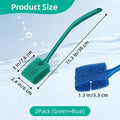 DaToo 2 PCS Fish Tank Cleaning Tools Double Sided Sponge Brush Cleaner Long Handle Aquarium Cleaning Scrubber for Aquari