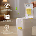 Ayvfirex Cat Litter Trash Can with Odor Control, Covered Cat Waste Container with Rotary Knob Design, Compact Portable Litter Disposal Bin for Home Outdoor & RV