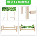 Bearded Dragon Bed, Wooden Reptile Sleeping Hammock, Bearded Dragon Tank Accessories, Habitat Accessories for Leopard Ge