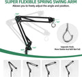 MECESOR Reptile Lamp Stand Adjustable Height 15.7-73.6inch with 360°Adjustable Swing Arm Heat Lamp Stand Plant Floor Lig