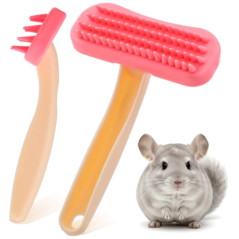 2Pcs Rabbit Brush, Bunny Brush for Grooming, Rabbit Grooming Brushes Kit for Small Pets, Cats, Dogs, Kittens