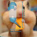 Guinea Pig Water Bottle No Drip, Plastic Hamster Water Bottle with Suspension Clamp, Hamster Cage Accessories Hanging (B