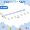 Sawysine 2 Set Aquarium Glass Canopy 19.33" x 9.65" x 0.12" Aquarium Fish Tank Lid 10 Gallon Canopy Cover with Center Br