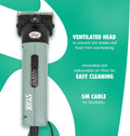 Lister Star Large Animal Clipper with Fine Blade, Green, Hard Case