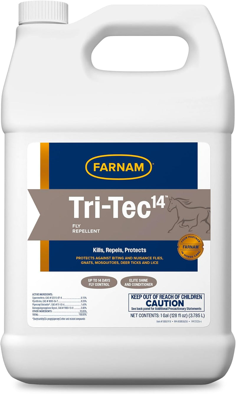 Farnam Tri-Tec 14 Fly Spray for Horses, Protects for Up to 14 Days, 128 oz