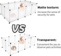 12 Panels Pet Playpen 16”x12” Bunny Pen Rabbit Cage Pet Fence Indoor DIY Plastic Enclosure for Guinea Pigs, Bunny, Hamst
