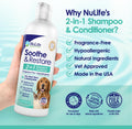 2-in-1 Aloe Vera Dog Shampoo and Conditioner for Sensitive, Itchy & Dry Skin, Hypoallergenic Fragrance-Free Formula with