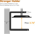 Dog Grooming Arm for Table, L Size, Adjustable 42" Height & 31"–43" Width, H-Shape Stable Grooming Stand, Clamp Fits up to 2.76", with Hammock & 2 Nooses for Home Grooming & Nail Trimming