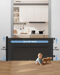 Retractable Baby Gates, 34" Tall Fits Up to 55" Wide