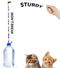 FYNIGO Interactive Cat Wand Toys for Indoor Cats, 2 Pcs Rainbow Teaser Wand