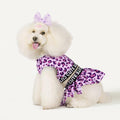 CuteBone Two Piece Dog Sports Dress Athleisure Leopard Print Puppy Pink Skirt Lightweight Small Dogs Girl Clothes Cat Apparel SPS01M