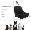 Wooaidagg Dog Car Seat for Small Dogs Up to 25 lbs,Covered Ultra-Soft Fabric and Fill in Memory Foam,Fully Detachable an