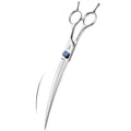 JASON 8" Curved Dog Grooming Scissors Ergonomic Pets Cats Trimming Shears with Offset Handle and a Jewelled Screw for Right Handed Groomers Long Sharp Comfortable Christmas Gift