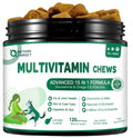 NATURE TARGET Multivitamin for Dogs - with MSM & Glucosamine, Omegas 3 & 6, Probiotics for Digestive Health, Joint Support, Skin & Coat, Immune System & Overall Health 120 Soft Chews