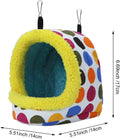 Litewoo Bird Hanging Hammock Winter Warm Parrot Nest House Bed Plush Snuggle Pet Cave Hammock Toy for Conure Lovebird Budgie Parakeet Cockatiel Cage Accessory (Medium)