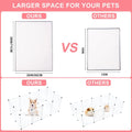BRIAN & DANY Dog Playpen Portable for Small Animals, Dog Play Pen Indoor, Transparent Pet Playpen for Puppies, Cats, 80"