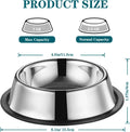 3Packs Cat-Bowls Cat Food Bowl - 4.5 Inch Non-Slip Stainless Steel Small Cat Wet Food Bowl 7 Oz Pet Feeding Bowl Whisker Fatigue Relief Cat Water Bowl for Kitten Puppy Small Dog