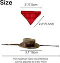 Bearded Dragon Cowboy Costume - Adjustable Lizard Cowboy Hat and Bandana Scarf Reptile Halloween Costume Photo Props for