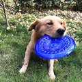 Dog Flying Discs Soft Teeth Cleanning Chew Toys,Rubber Material, Durable, Indestructible,2 Pack,18.5cm,90g,Blue and Purp