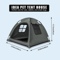 Nockovi Anti-Anxiety Open Pet Tent, Calming Hideaway Monitoring Bed for Cats & Small Dogs, Breathable Mesh, Tool-Free Setup, Indoor Outdoor Travel, Grey
