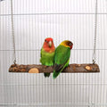 Pet Bird Swing, Parrot Cage Toys, Natural Wooden Swing Toys for Parakeet Cockatoo Cockatiel Conure Lovebirds Canaries Li